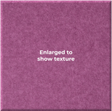 A square purple textured material swatch with the centered white text 'Enlarged to show texture' on a plain white background.