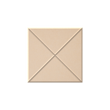 A square beige tile or panel with a raised geometric design of intersecting diagonals forming an X shape, shown on a plain white background.