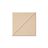 A square tile or panel in a warm light beige tone with a diagonal seam running from the lower left to the upper right, shown on a plain white background.
