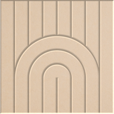 Porcelain 9mm Engraved Zen felt sample with nested arch grooves