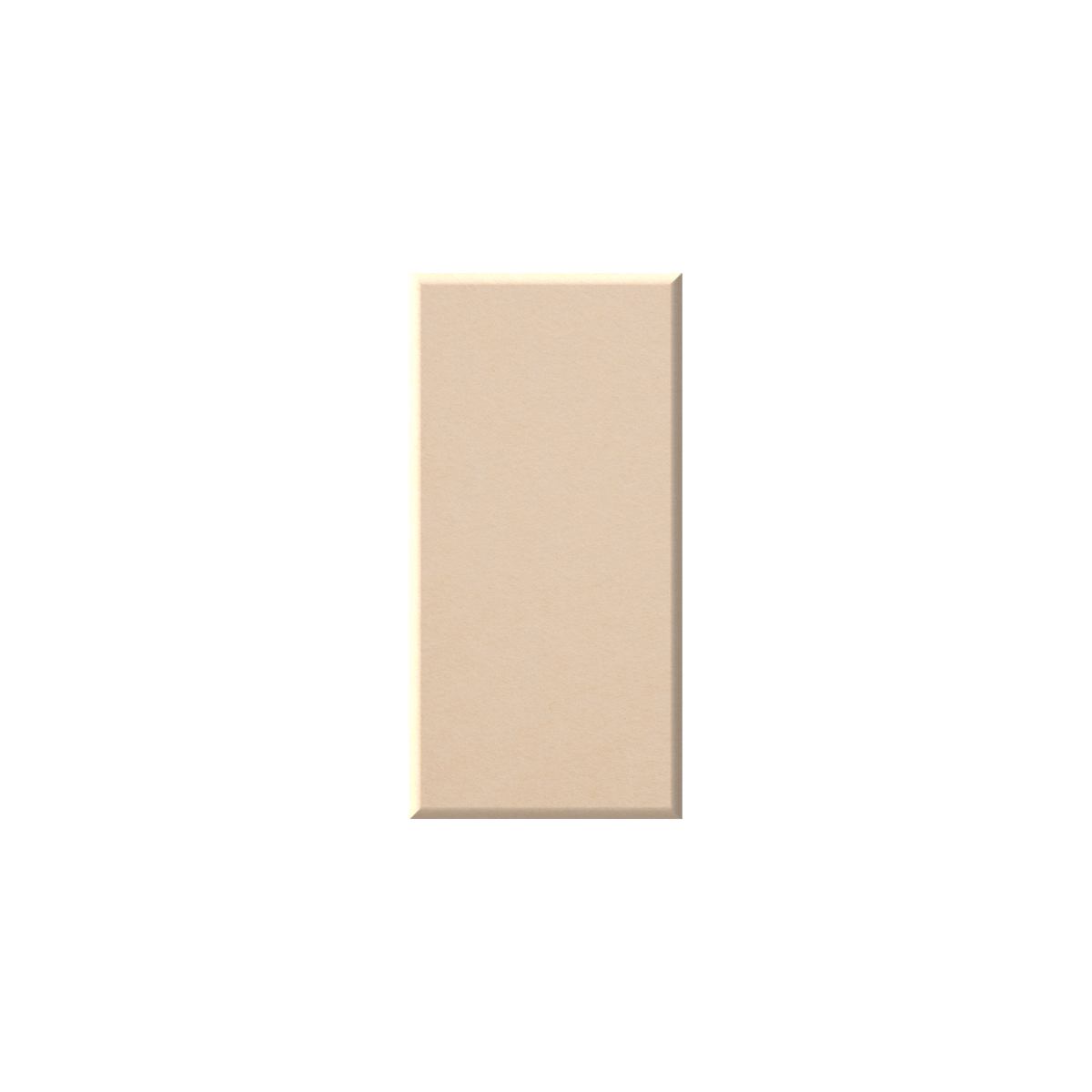 A rectangular beige makeup sponge or sponge block shown against a plain white background.
