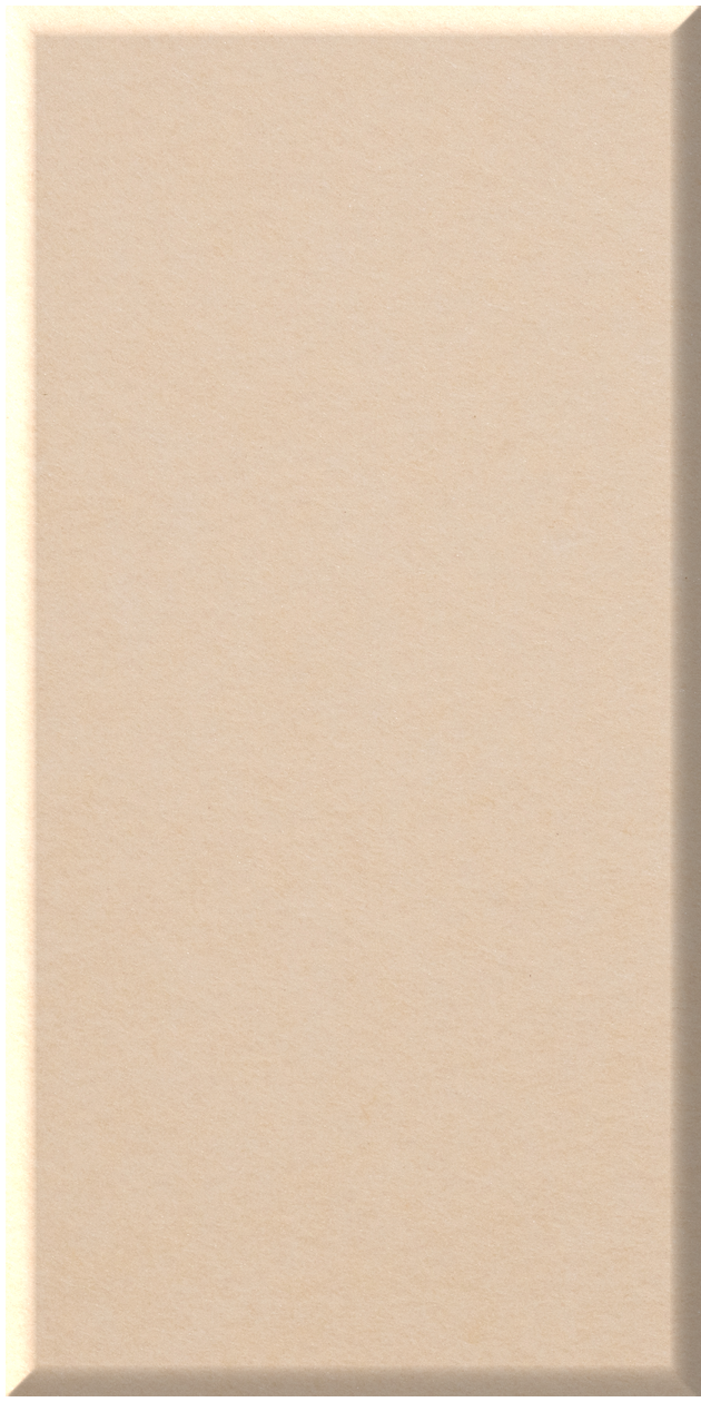 Beige rectangular tile with beveled edges and matte finish.