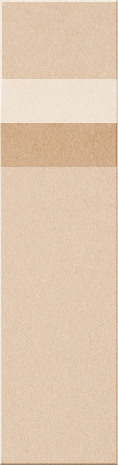 Four rectangular tiles in alternating beige and cream tones with textured surfaces arranged vertically.