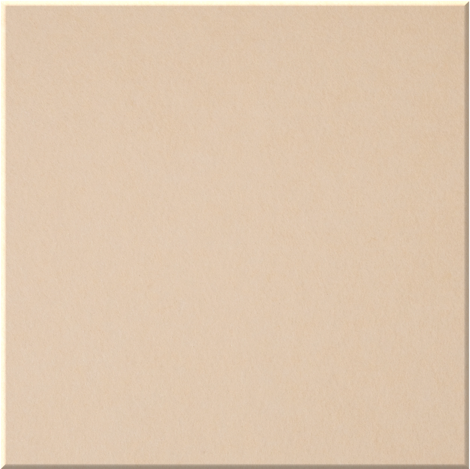 Beige square tile with matte finish and subtle texture.
