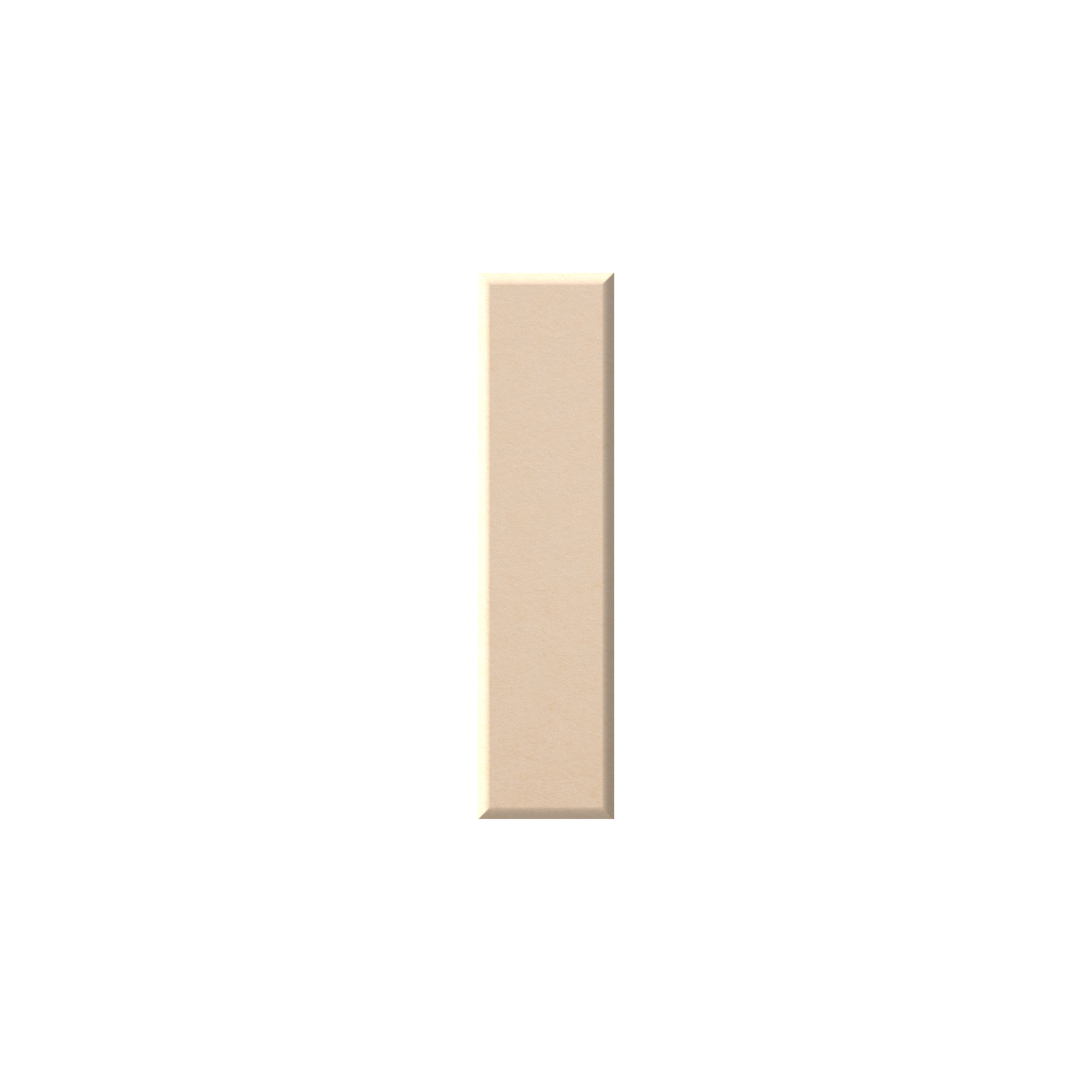 A single rectangular beige tile or panel shown vertically against a plain white background.