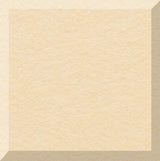Beige square tile with textured surface and beveled edges shown in three-dimensional perspective.