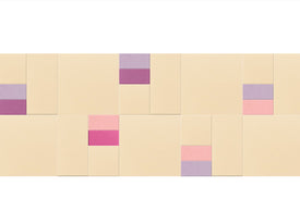 Pattern of beige and purple squares on a beige background