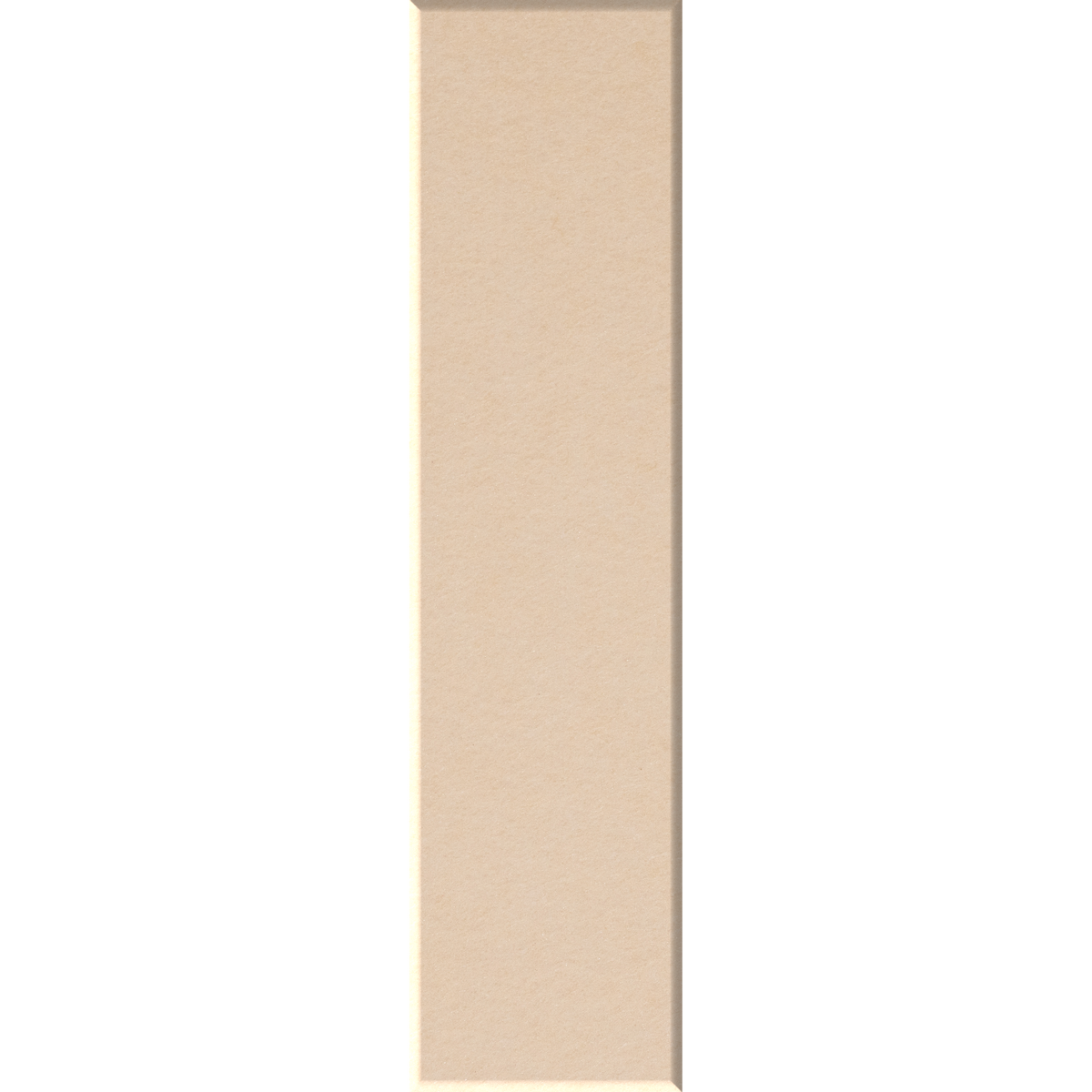 A vertical rectangular beige tile or swatch with a subtle textured surface, centered on a plain white background.