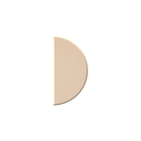 A single beige semicircular disc or pad shown on a plain white background.