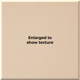 A square beige textured tile or swatch with the centered text 'Enlarged to show texture' in black, shown against a slightly lighter beige border.