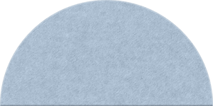 Powder Blue Large Half Circle