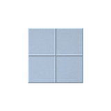 A square four-panel wall tile or panel sample in a light cool gray color, shown against a plain white background.
