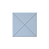 A square, light blue-gray textured tile or panel with a geometric design of intersecting diagonal lines forming an X in the center, shown on a plain white background.