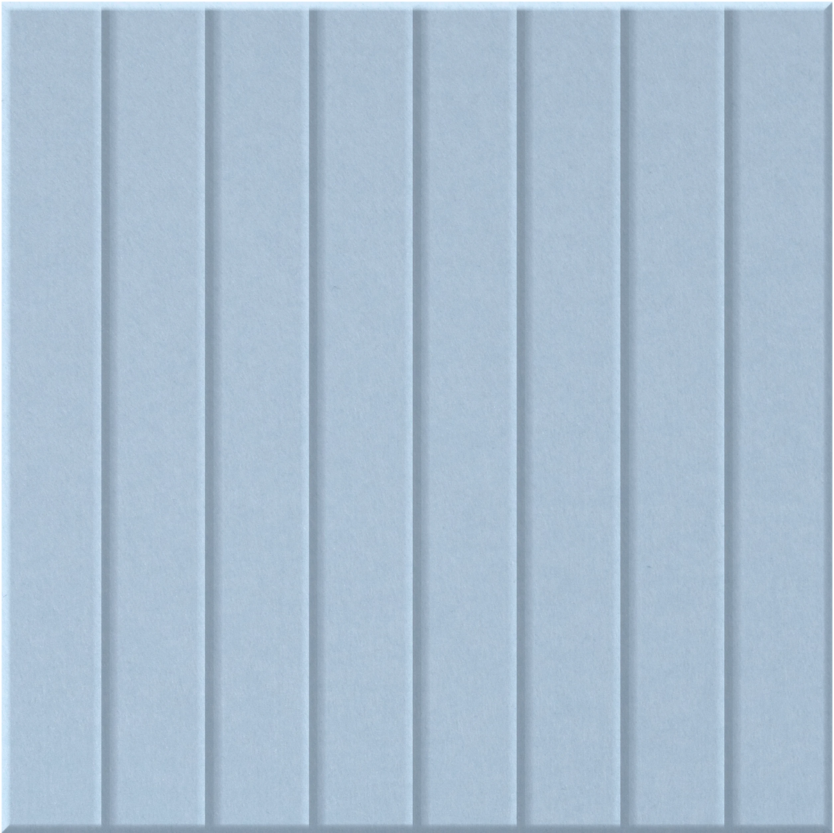 Powder Blue 9mm Engraved Parallel felt sample with straight vertical grooves