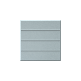 A square, light gray textured panel with four horizontal recessed channels, shown against a plain white background.