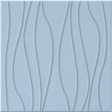 Powder Blue 9mm Engraved River felt sample with wavy vertical grooves