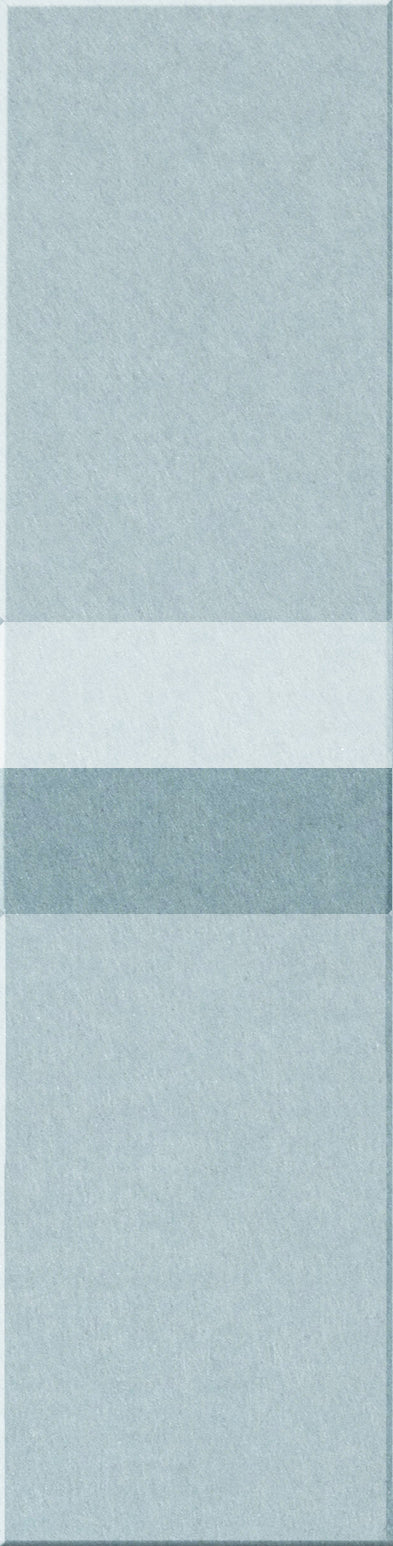 Vertical rectangular tiles in light blue, white, and dark teal color blocks with textured surfaces.