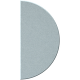 A semi-circular, D-shaped gray tile or panel with a textured matte finish, shown against a plain white background.