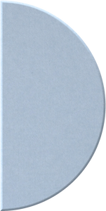 Powder Blue Large Half Circle