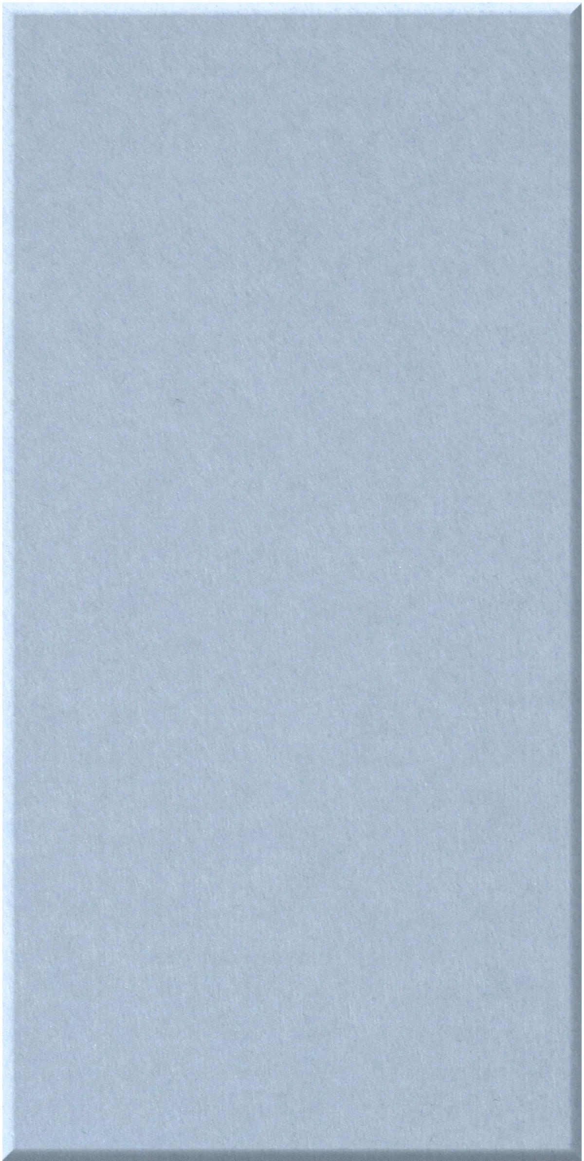 A square, light blue-gray textured wall tile or swatch with a subtle bevelled edge.