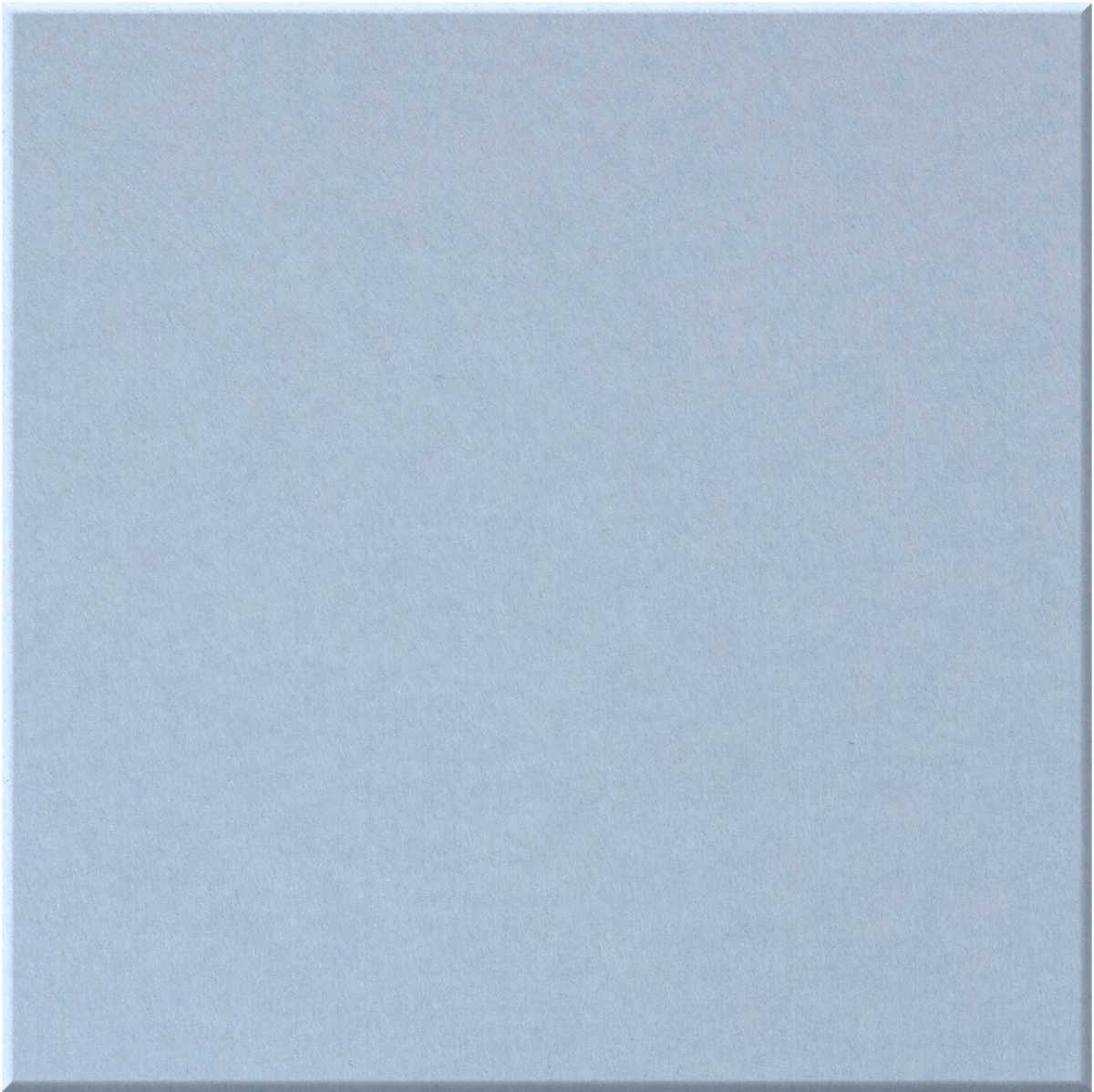 Close up image of a powder blue large square felt right wall tile.