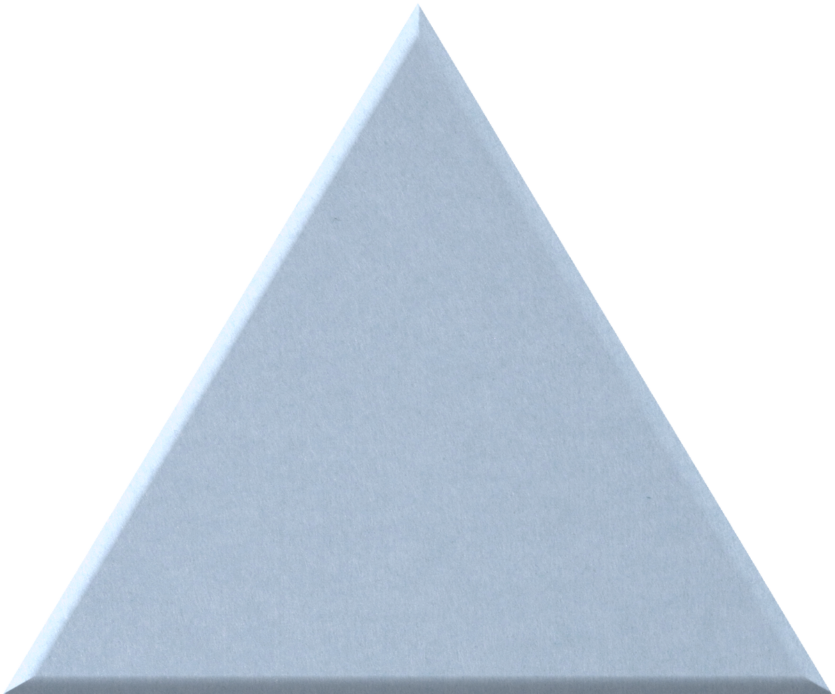 Peel and stick blue triangle for wall art.