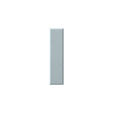 A single rectangular metallic panel with a brushed silver finish, centered on a solid white background.