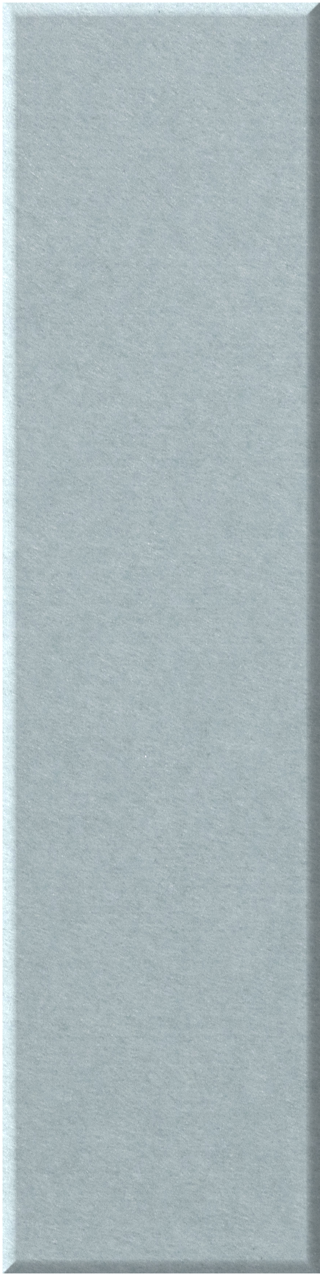 Long rectangular shiplap tile with light blue-gray finish and beveled edges.