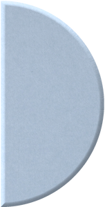 Powder Blue Small Half Circle