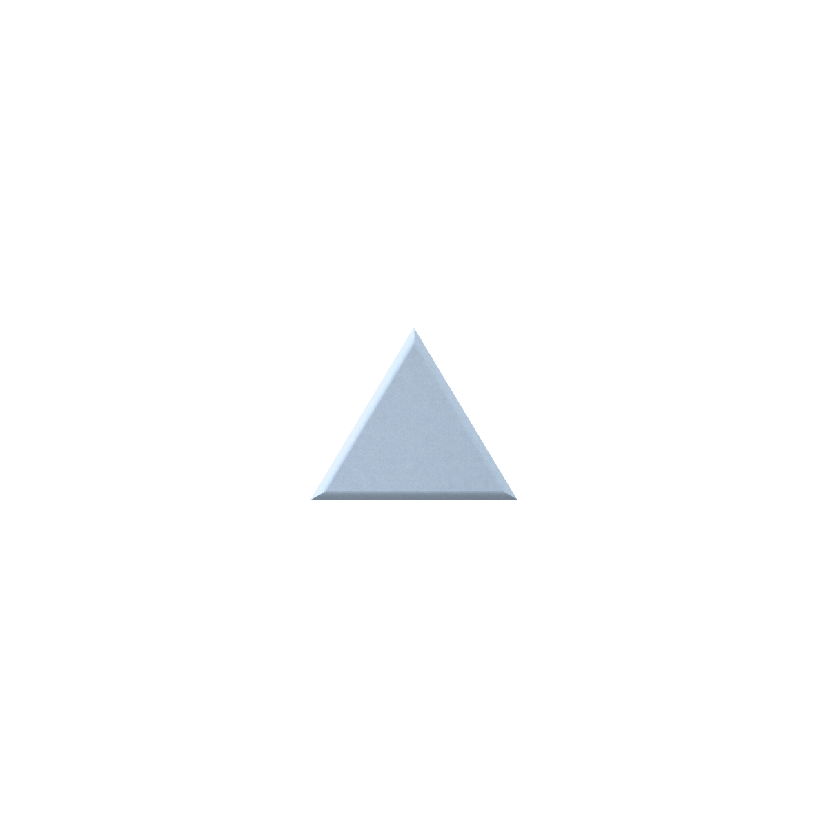 Light blue triangle on a white background