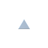 Light blue triangle on a white background