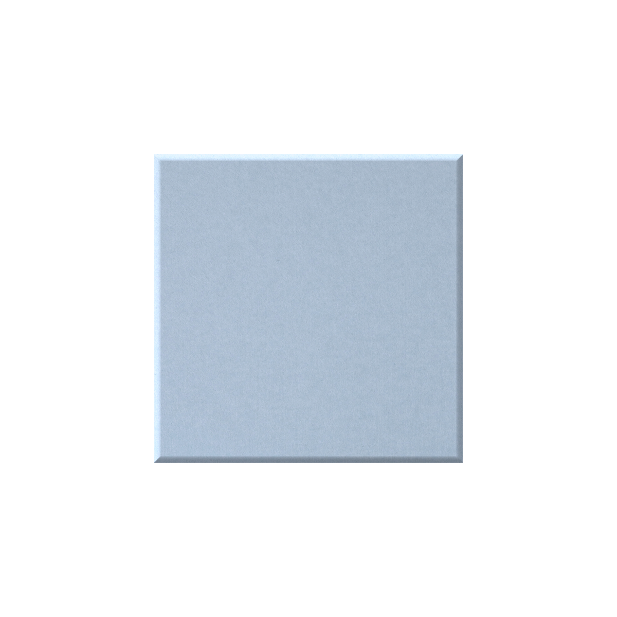 A square, light blue-gray textured tile or panel centered on a solid white background.
