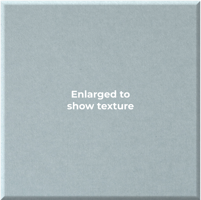 A square light gray textured panel with the centered text 'Enlarged to show texture' on a white background.
