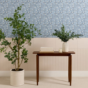 Powder Blue 9mm Orchard Blossoms Printed 2'x2'