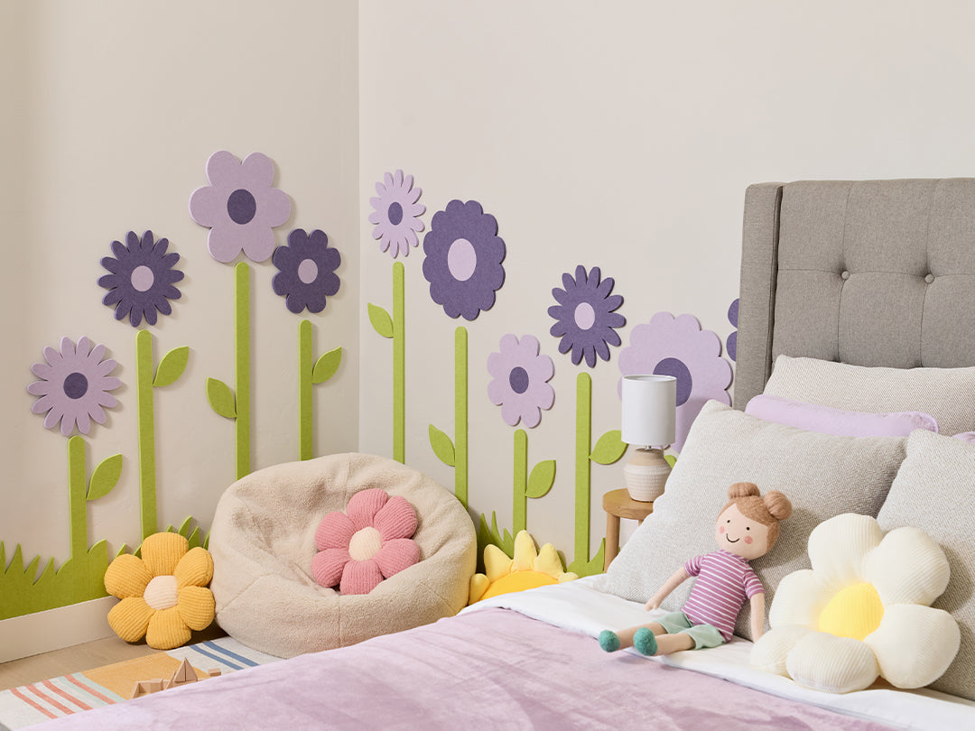 Purple Blossoms with Stems Details