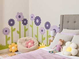 Purple Blossoms with Stems Details