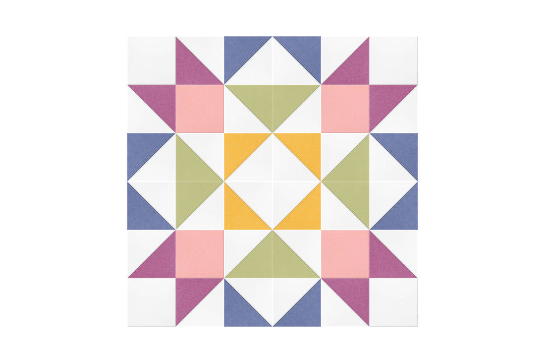 Multicolor quilt Felt Right design made from sound-dampening acoustic felt panels