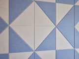 Felt Right Quilting Star quilt design wall in light purple and grey felt tiles 