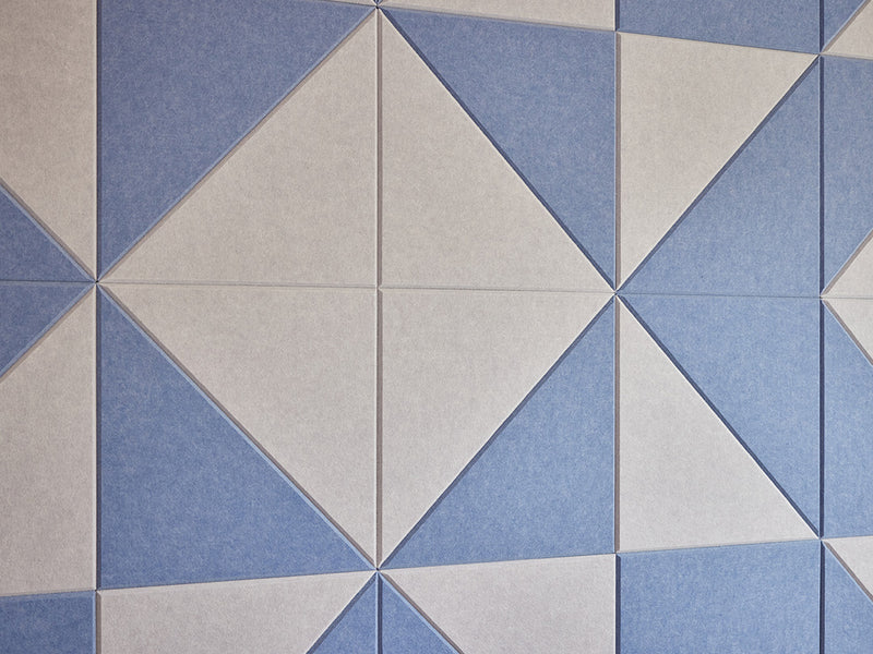 Felt Right Quilting Star quilt design wall in light purple and grey felt tiles 