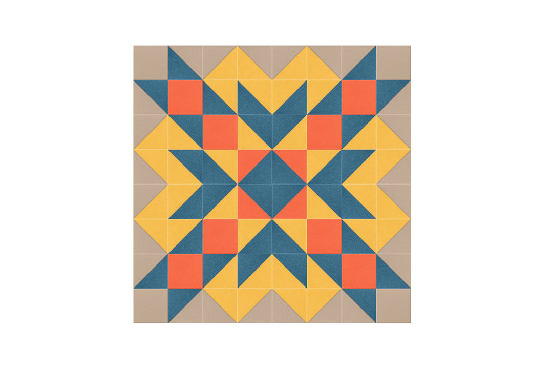 quilt multicolor Felt Right design made from sound-dampening acoustic felt panels