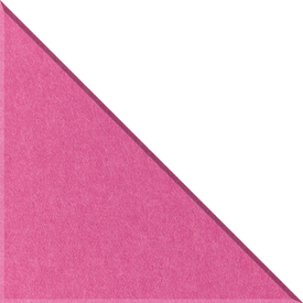 Hot Pink felt tile in a 90 degree triangle