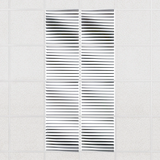 Ripple felt drop ceiling tiles in Armor with 3D wave fins, set of 8 in a 2 x 4 layout