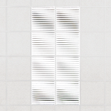 Ripple felt drop ceiling tiles in Nickel with 3D wave fins, set of 8 in a 2 x 4 layout