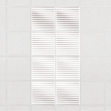 Ripple felt drop ceiling tiles in Latte with 3D wave fins, set of 8 in a 2 x 4 layout