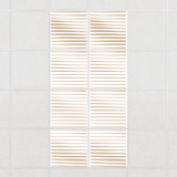 Ripple felt drop ceiling tiles in Porcelain with 3D wave fins, set of 8 in a 2 x 4 layout