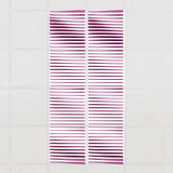 Ripple felt drop ceiling tiles in Plum with 3D wave fins, set of 8 in a 2 x 4 layout