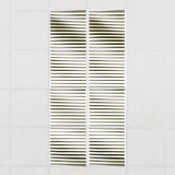 Ripple felt drop ceiling tiles in Olive with 3D wave fins, set of 8 in a 2 x 4 layout