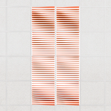 Ripple felt drop ceiling tiles in Aries with 3D wave fins, set of 8 in a 2 x 4 layout