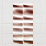 Ripple felt drop ceiling tiles in Moab with 3D wave fins, set of 8 in a 2 x 4 layout