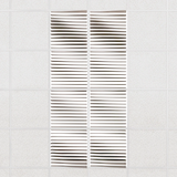 Ripple felt drop ceiling tiles in Ash with 3D wave fins, set of 8 in a 2 x 4 layout